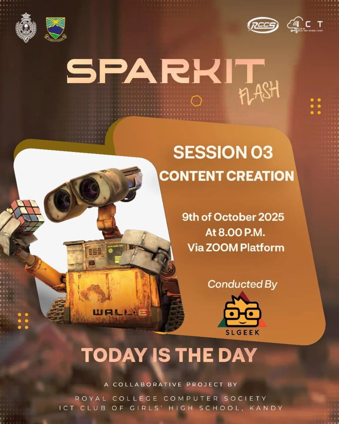 Join the Sparkit Flash Content Creation Session on 9th October 2025 at 8.00 P.M. via Zoom, and disco