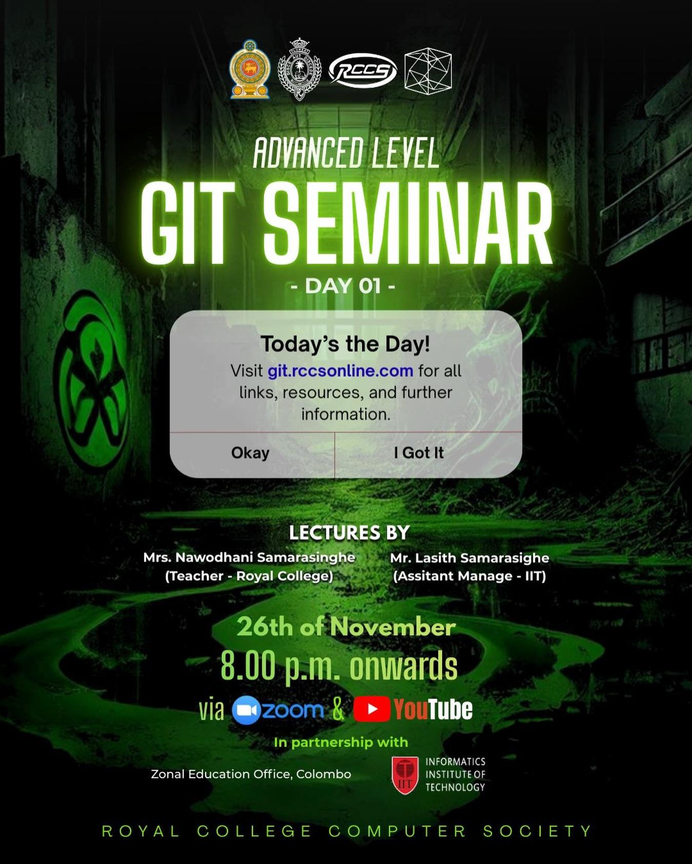 Get ready to excel in the field of IT and Informatics with the Advanced Level GIT Seminar on Day 1. 
