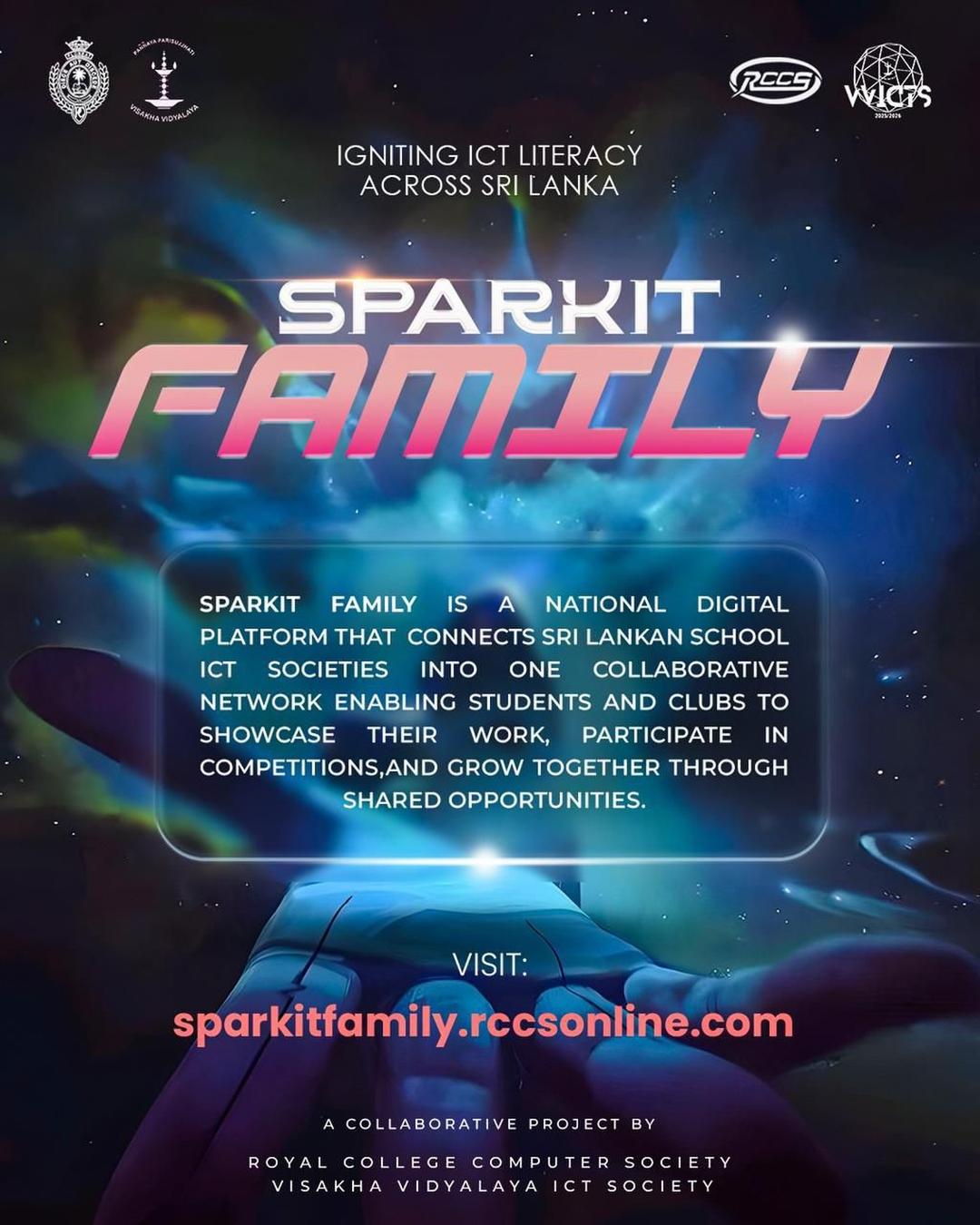 SparkIT Family is a digital platform that connects Sri Lankan school ICT societies, fostering collab